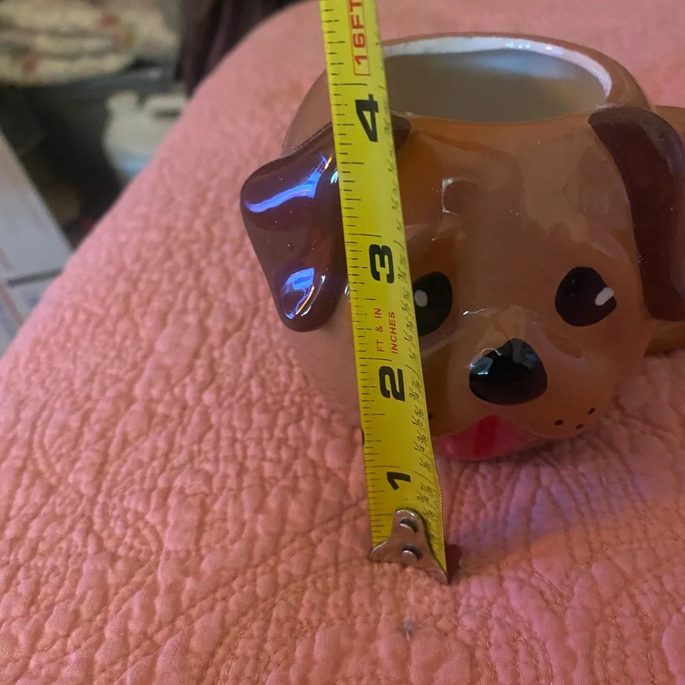 Brown Dog Face Ceramic Mug, coffee cup